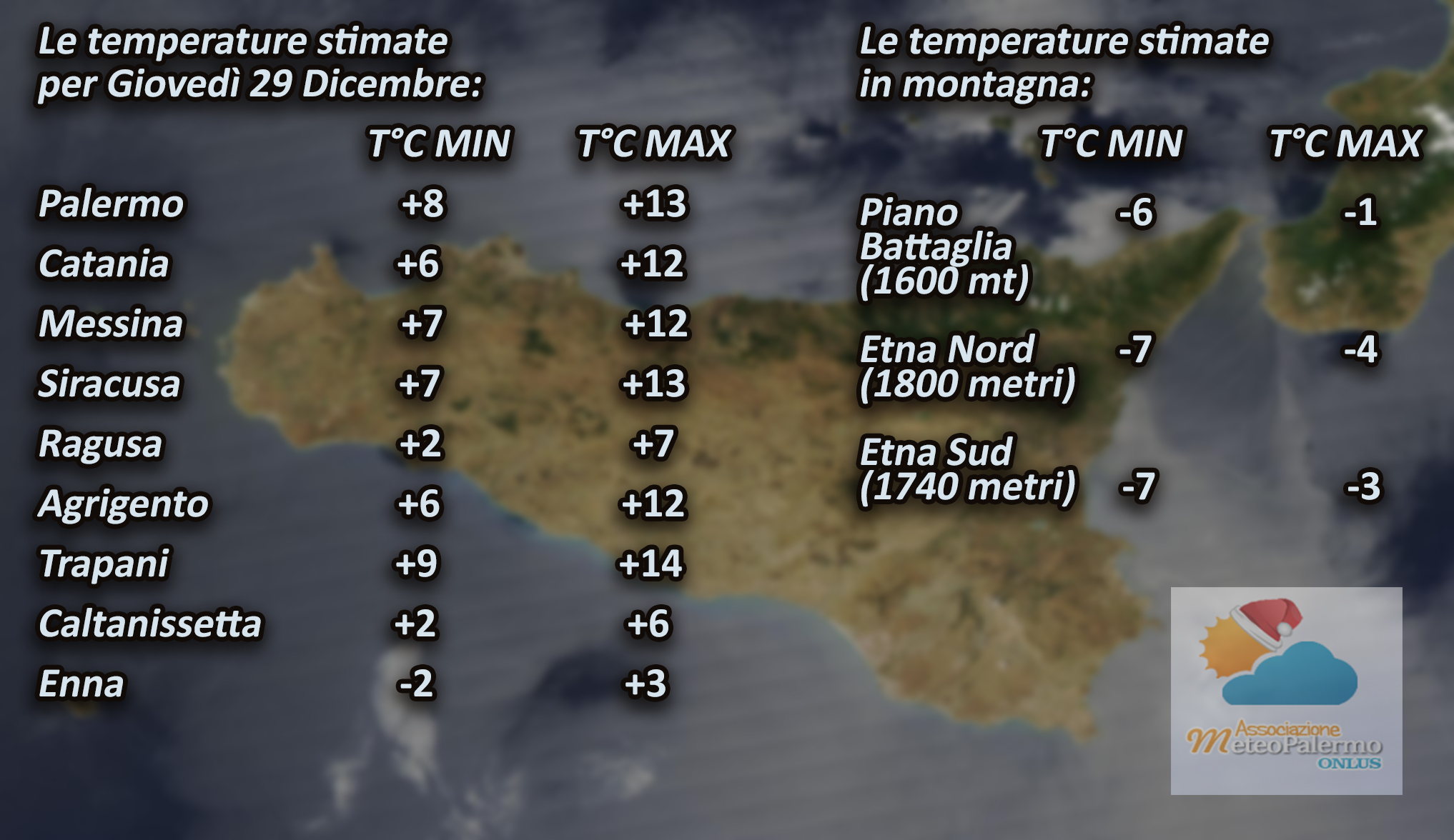 Freddo Intenso In Arrivo Ecco Le Temperature Attese In Sicilia